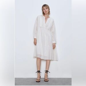 Zara Voluminous Embroidered Dress
